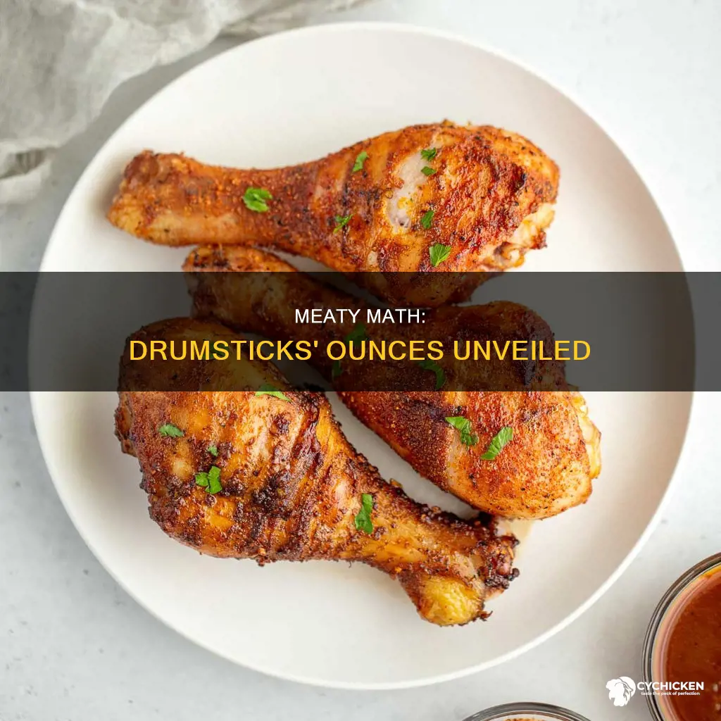 how many oz of meat on a chicken drumstick