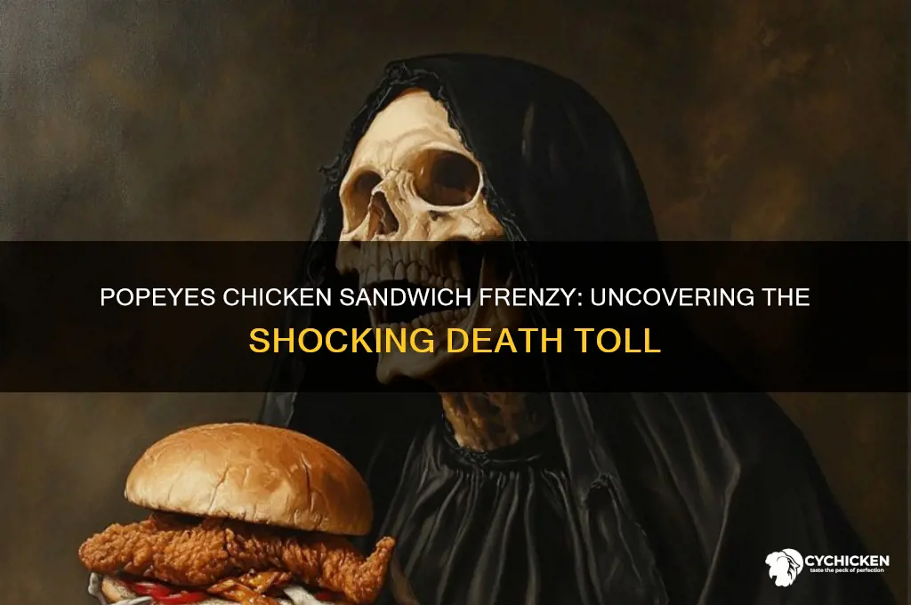 how many people died because of the popeyes chicken sandwich