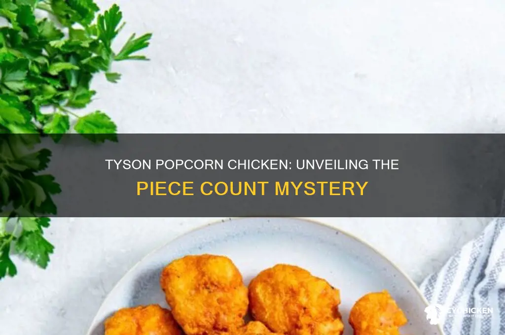 how many pieces are in tyson popcorn chicken