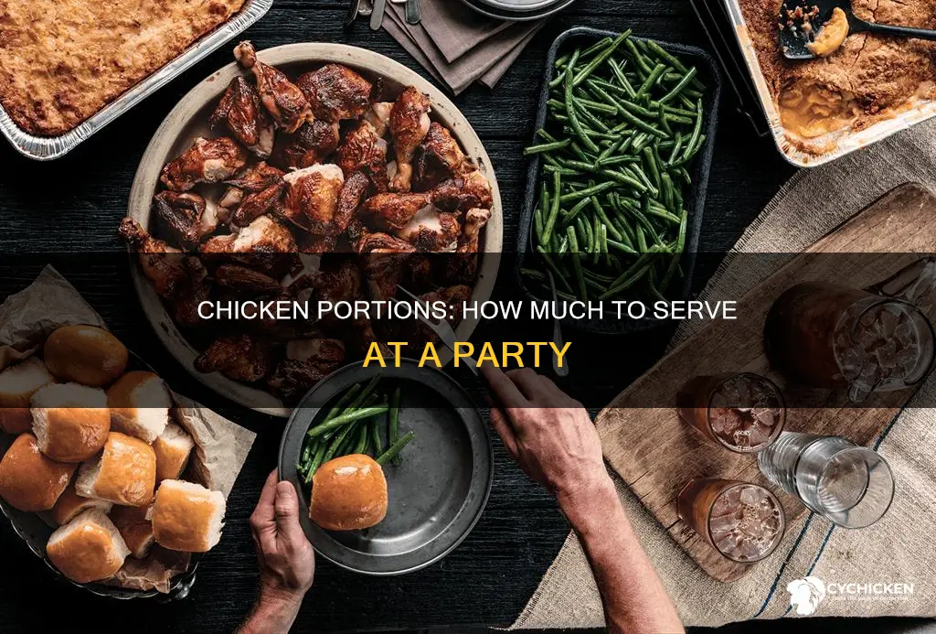 how many pieces if chicken for a party of 60