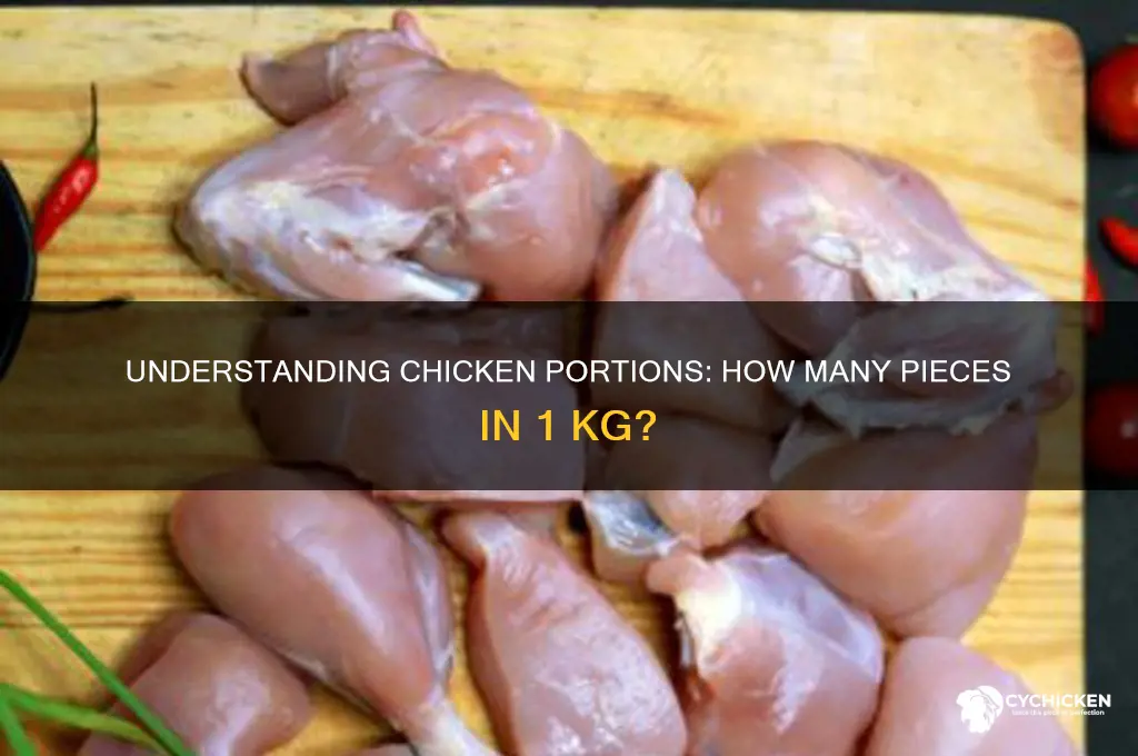 how many pieces in 1 kg chicken