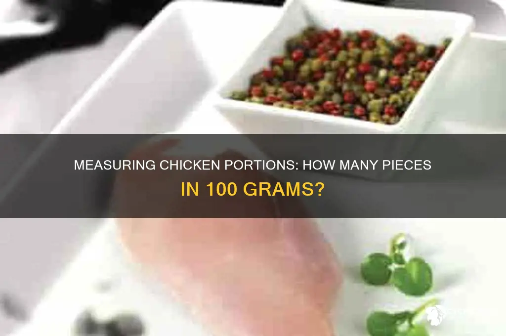 how many pieces in 100 grams of chicken