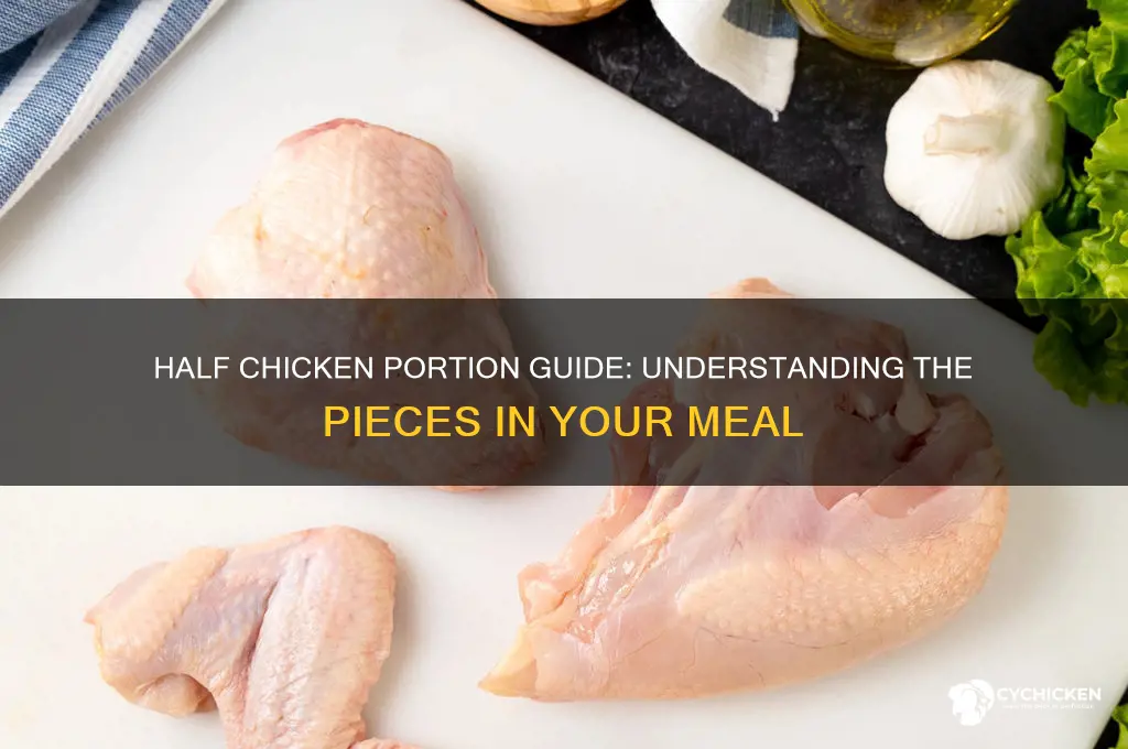 how many pieces in a half chicken