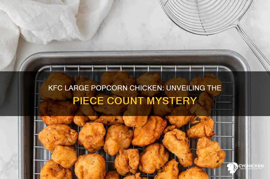 how many pieces in large popcorn chicken kfc