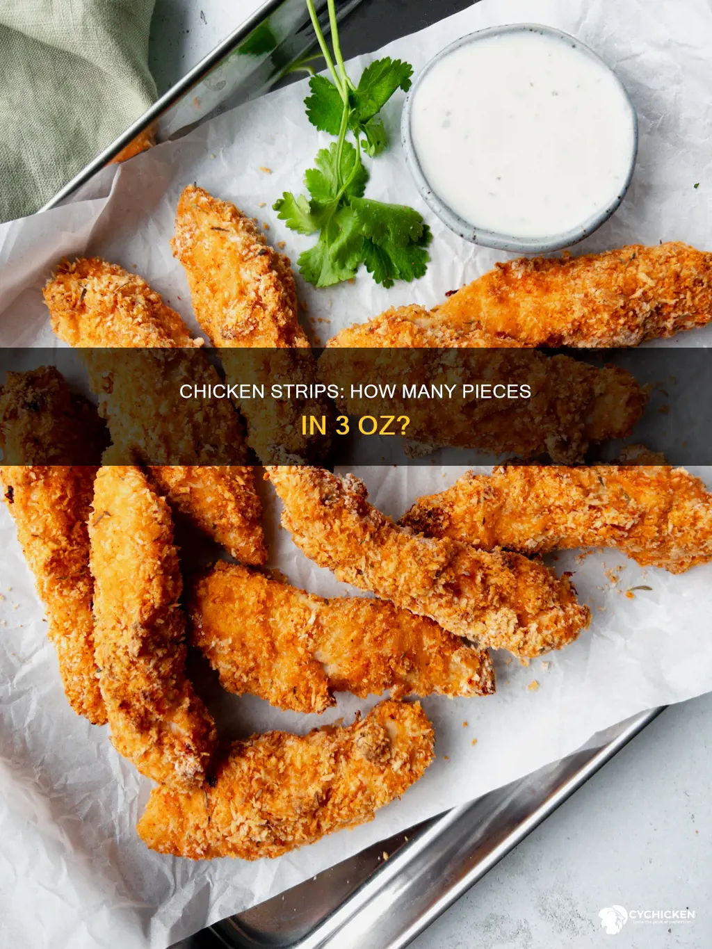 how many pieces is 3 oz of chicken strips