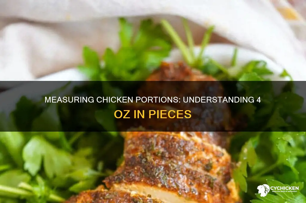 how many pieces is 4 oz of chicken