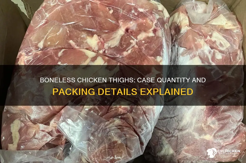 how many pieces of boneless chicken thigh in a case
