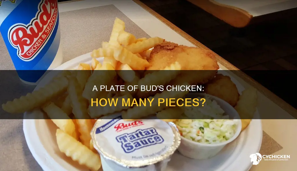 how many pieces of buds chicken in one plate