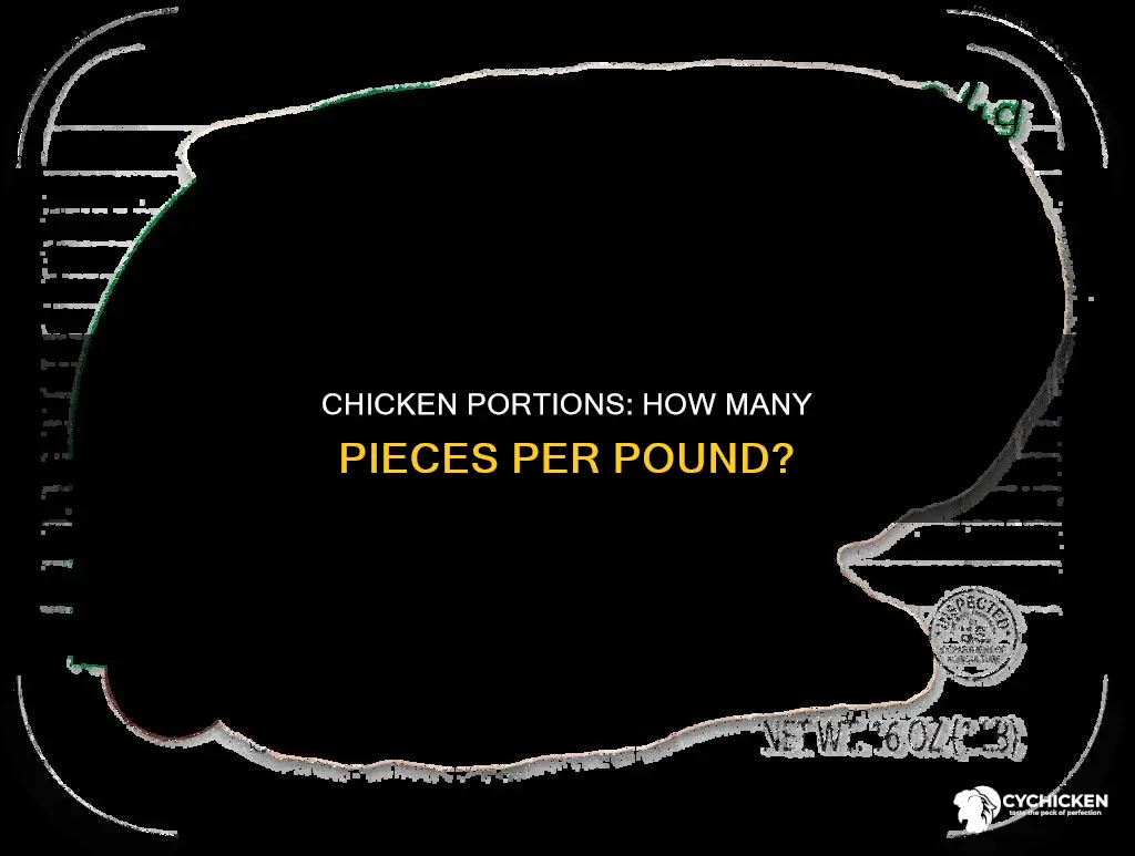 how many pieces of chicken are in a pound