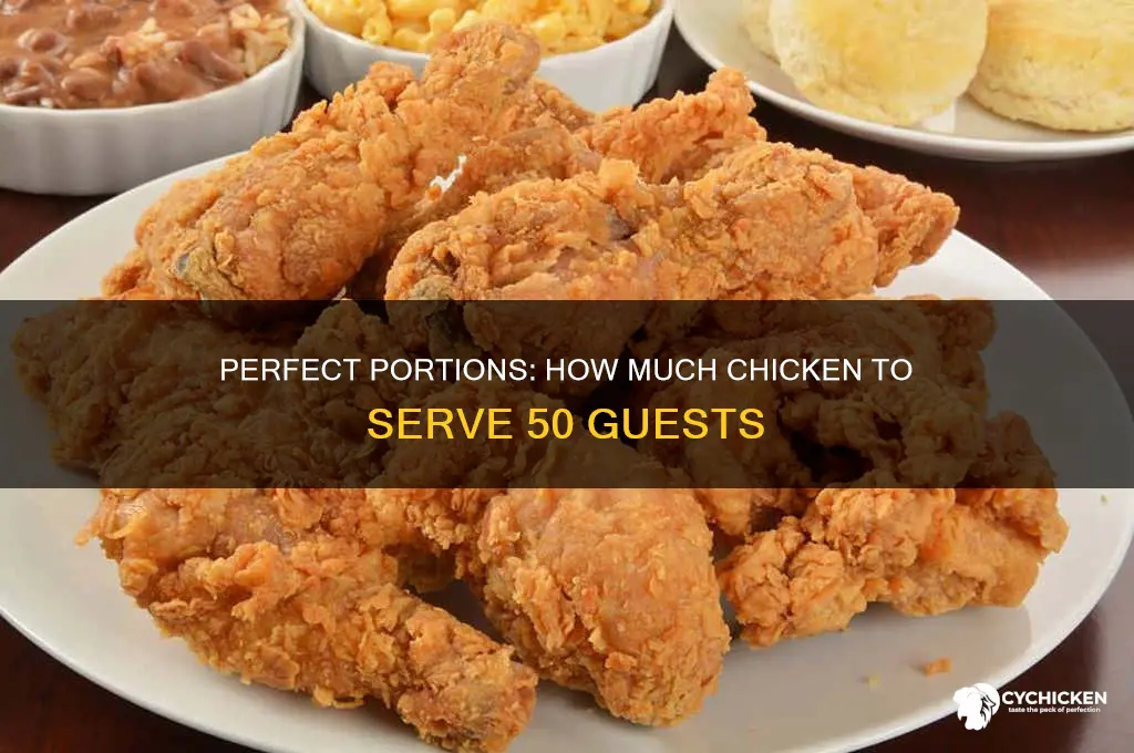 how many pieces of chicken for 50