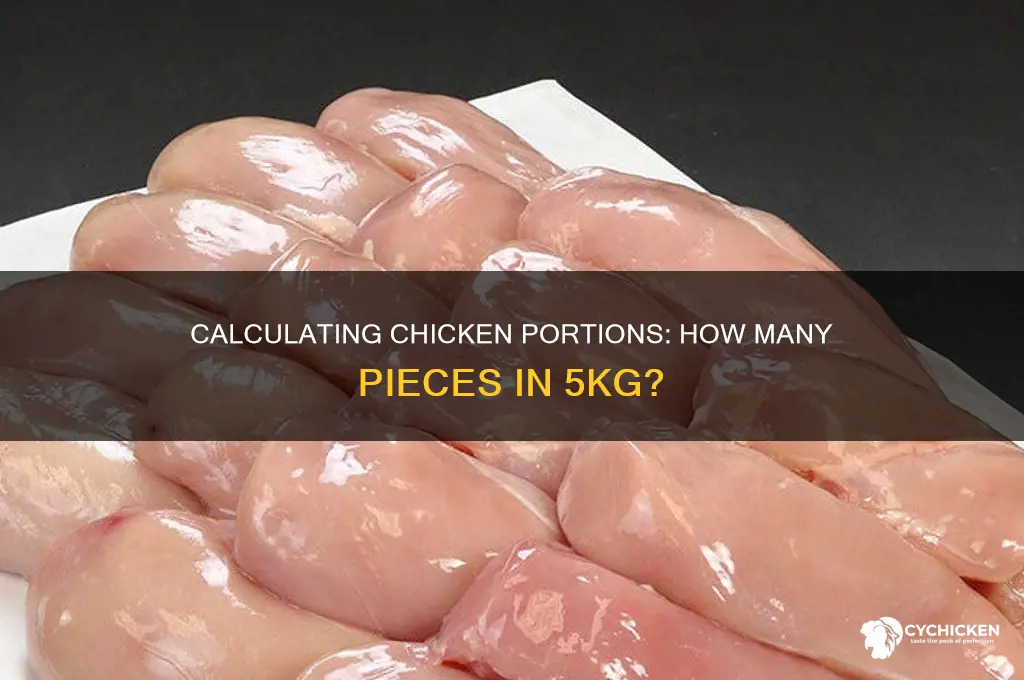 how many pieces of chicken in 5kg