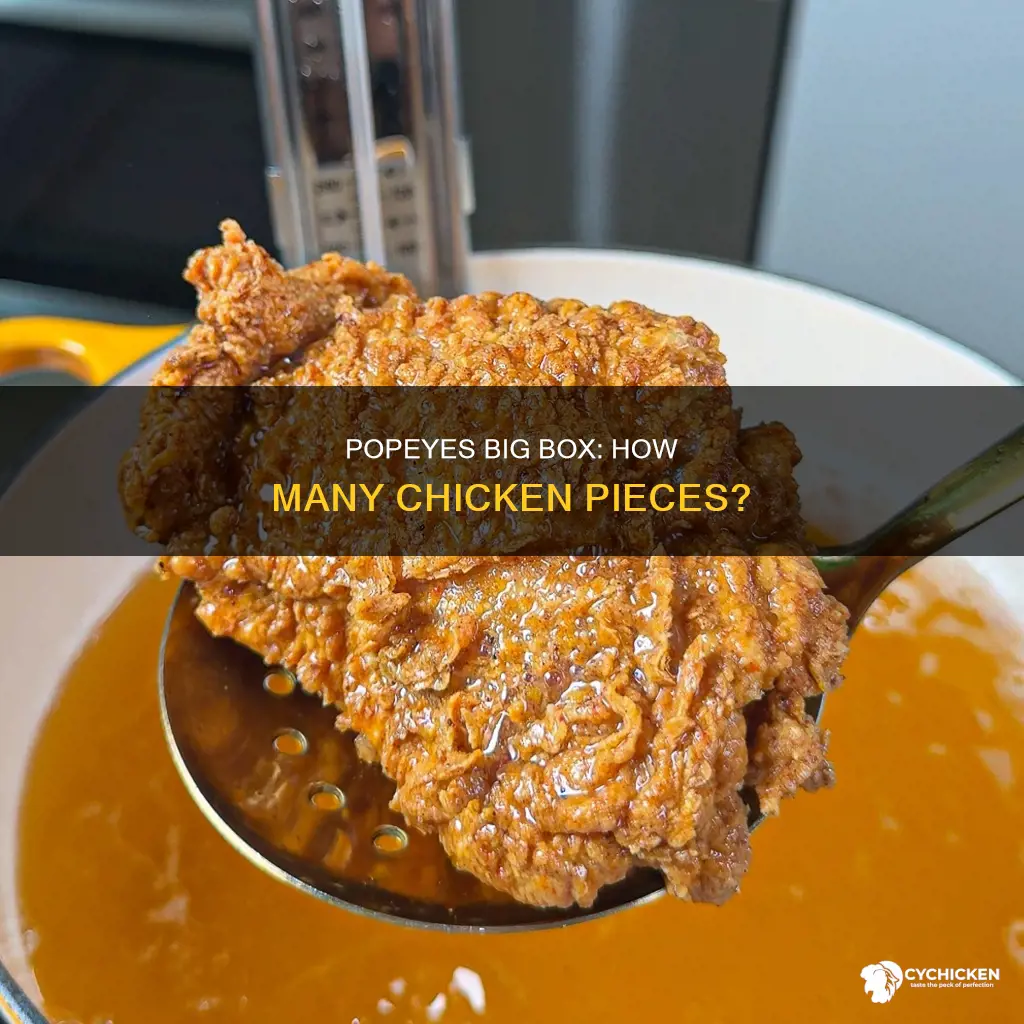 how many pieces of chicken in popeyes big box