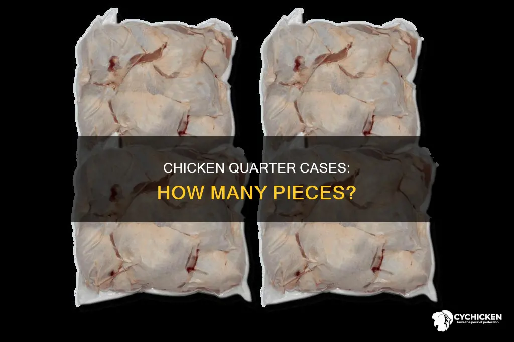 how many pieces of chicken quarter in a case