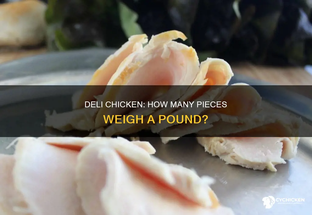 how many pieces of deli chicken in 1 lb