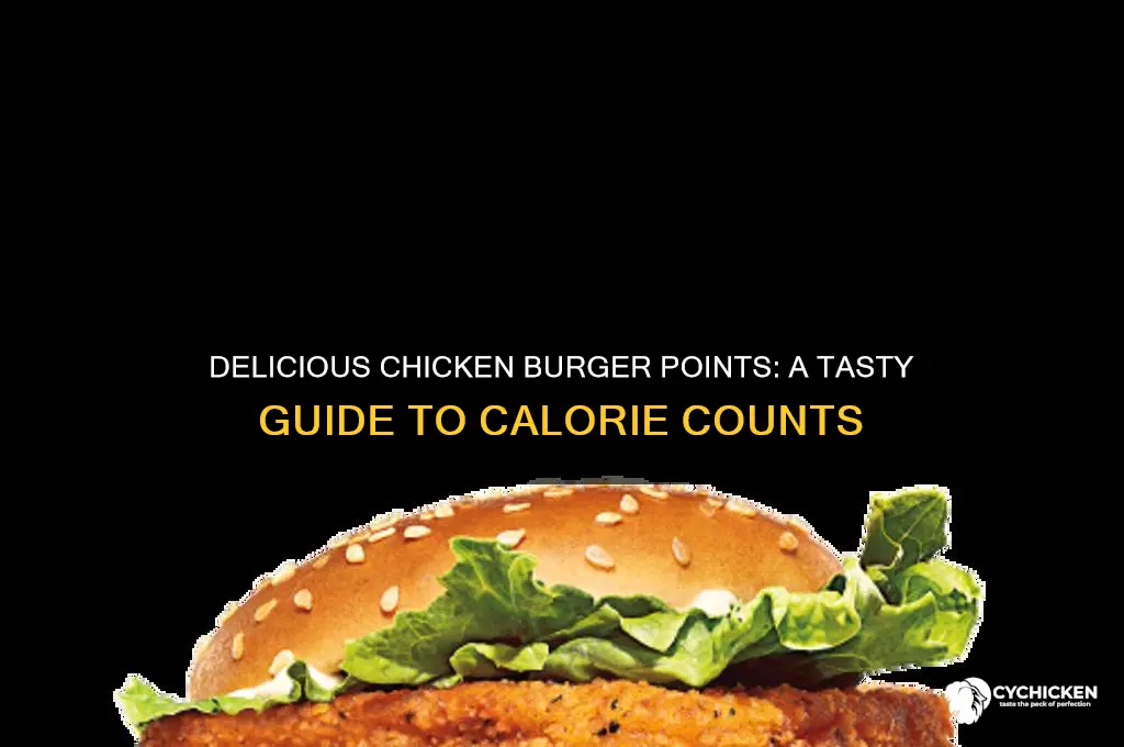how many points for a chicken burger
