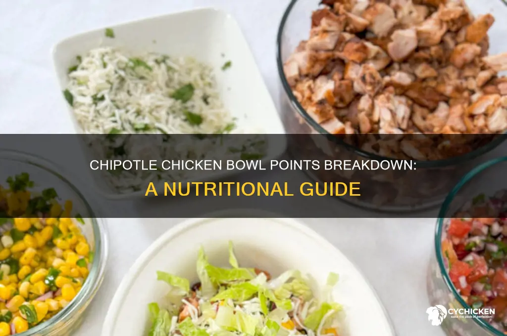 how many points in chipotle chicken bowl