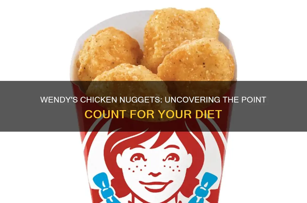 how many points in wendys chicken nuggets