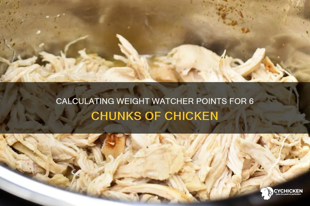 how many points is 6 chunks of chicken