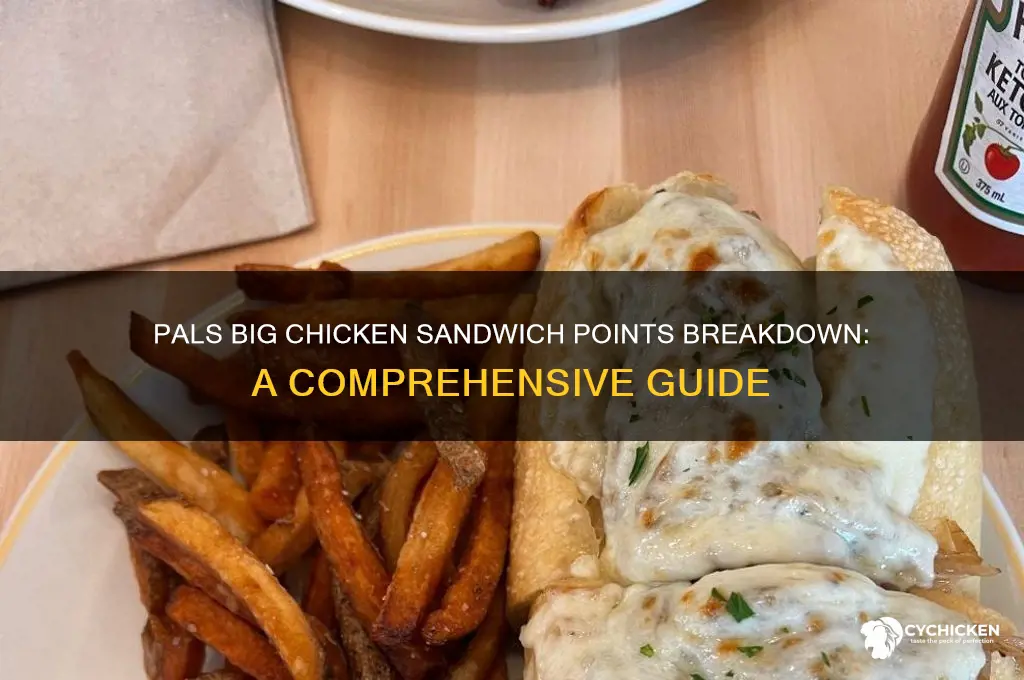 how many points is a pals big chicken sandwich
