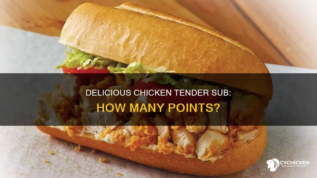 how many points is a publix chicken tender sub