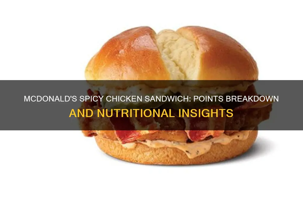 how many points is a spicy chicken sandwich from mcdonalds