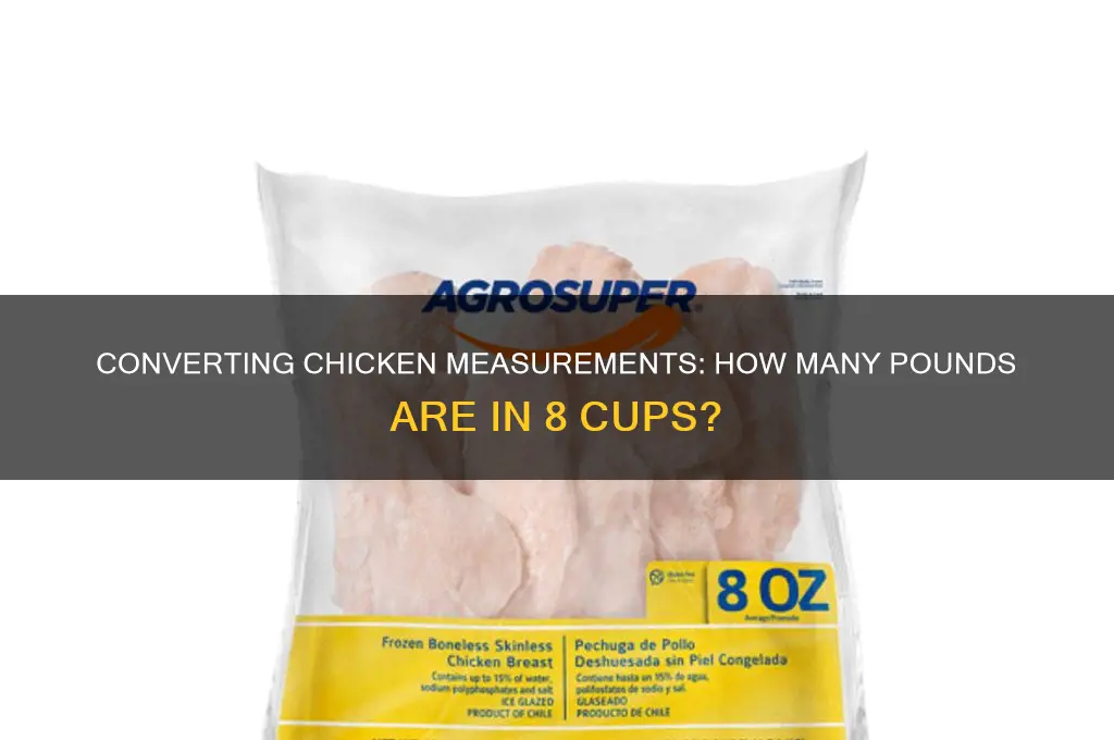 how many pounds 8 cups of chicken