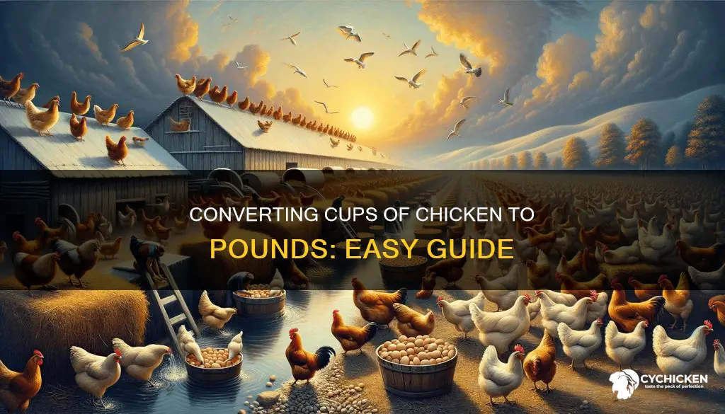 how many pounds is 1 1 2 cups of chicken