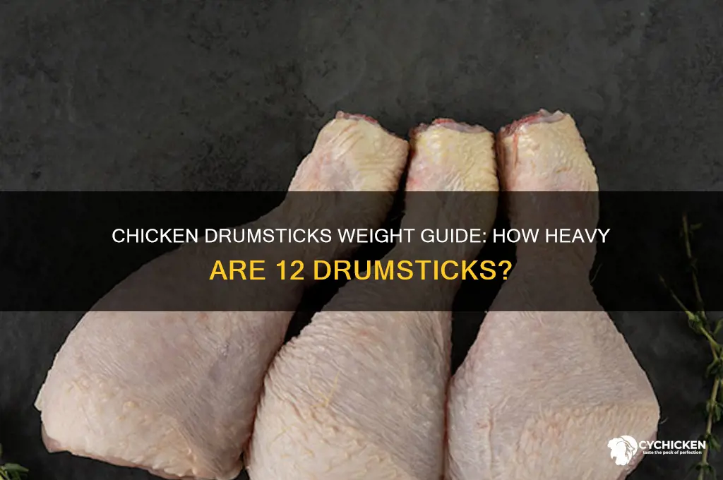 how many pounds is 12 chicken drumsticks