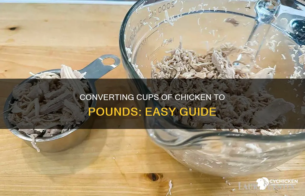 how many pounds is 2 cups of diced chicken