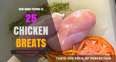 Calculating the Weight: How Many Pounds Are 25 Chicken Breasts?