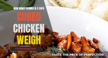 Cubed Chicken Weight: How Many Pounds?