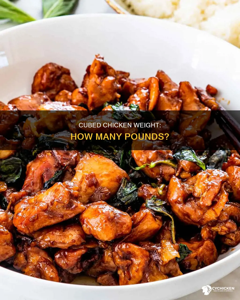 how many pounds is 3 cups cubed chicken weigh