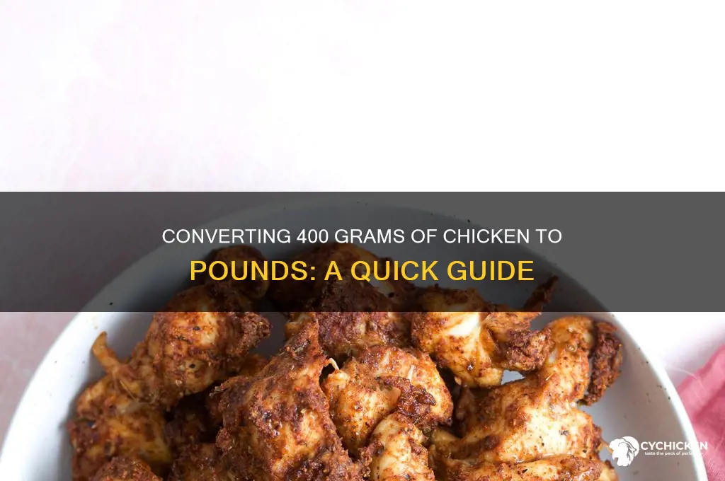 how many pounds is 400 grams of chicken