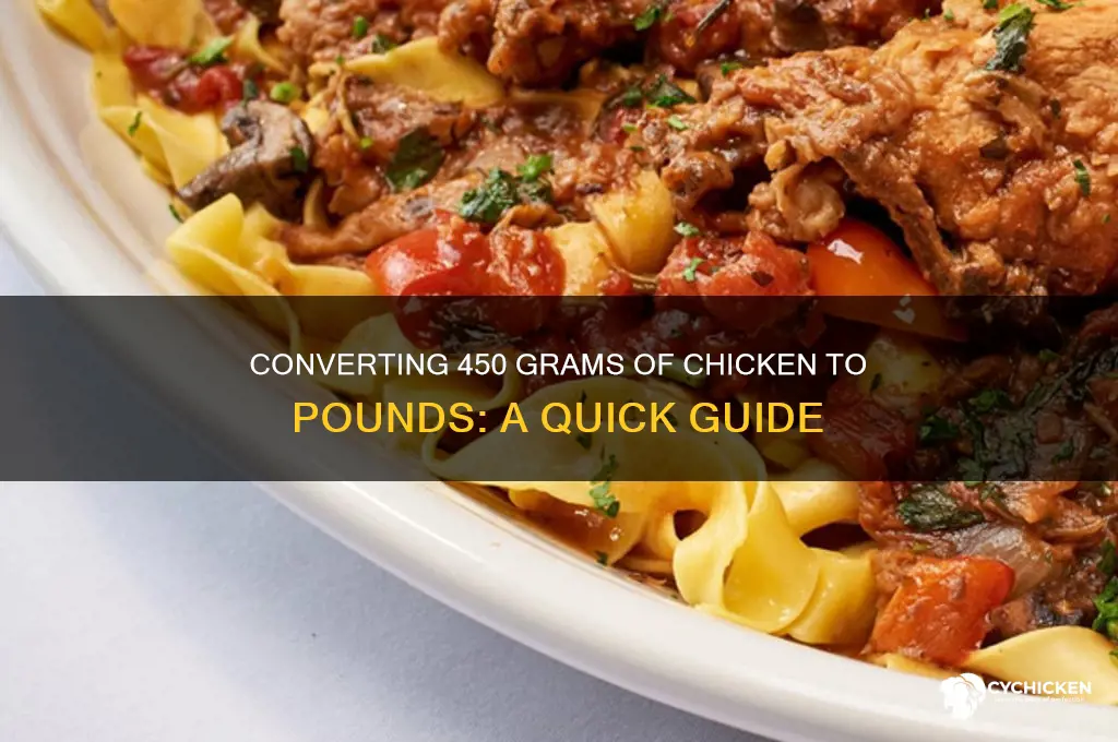 how many pounds is 450 grams of chicken