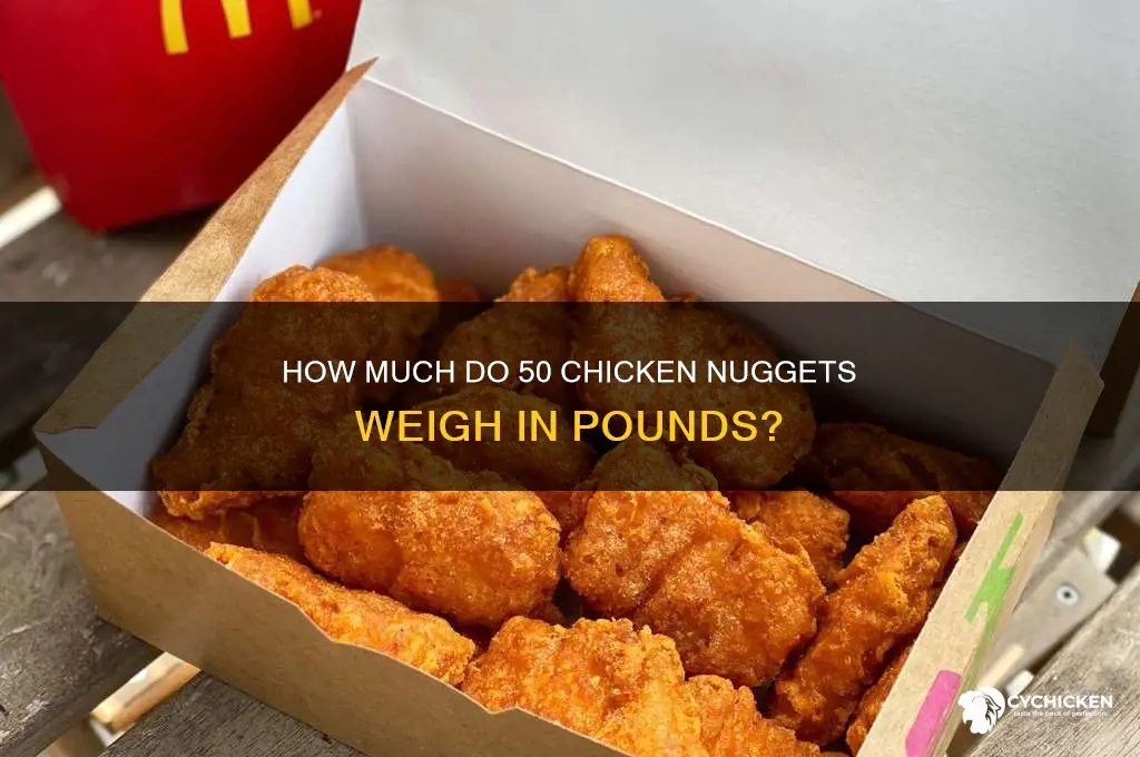 how many pounds is 50 chicken nuggets