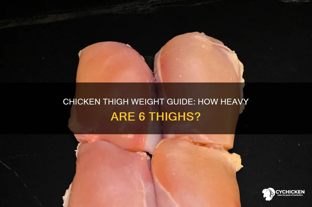 how many pounds is 6 chicken thighs