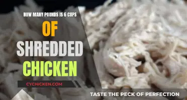 Shredded Chicken Weight: How Many Pounds in 6 Cups?