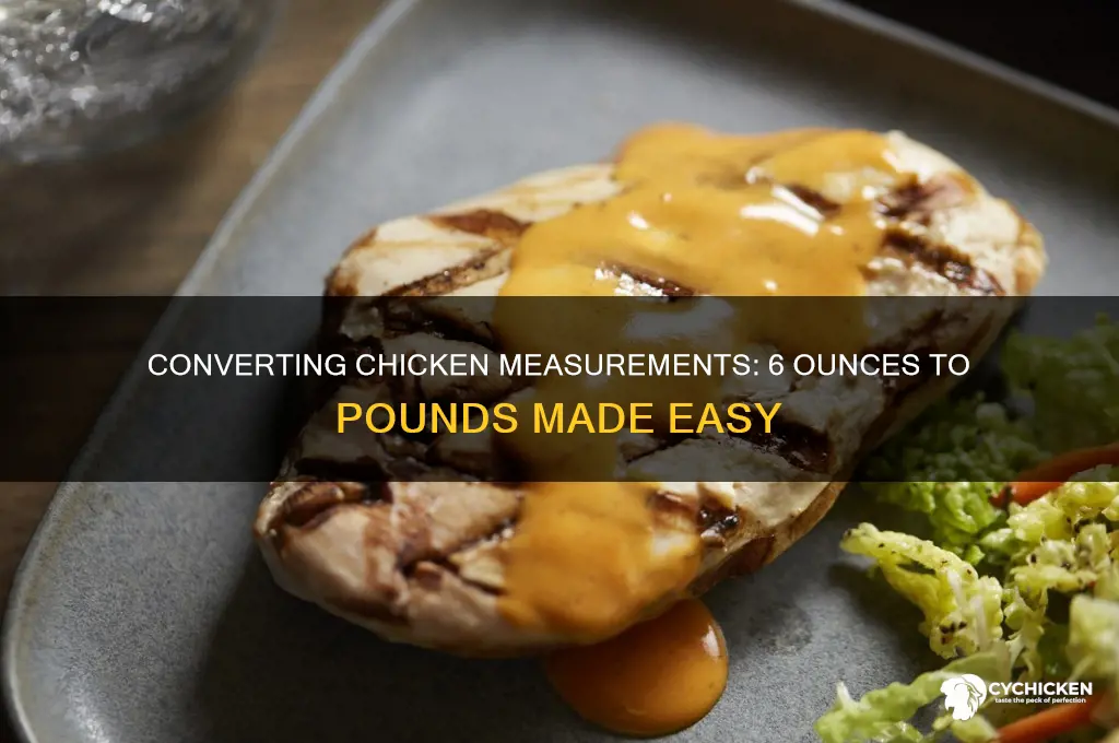 how many pounds is 6 ounces of chicken