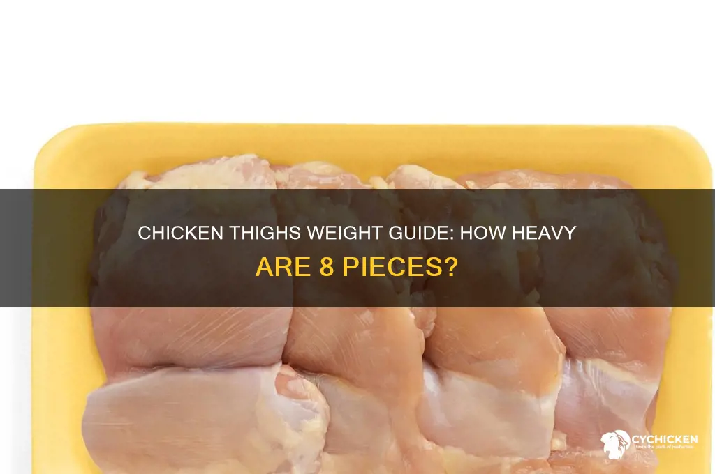 how many pounds is 8 chicken thighs