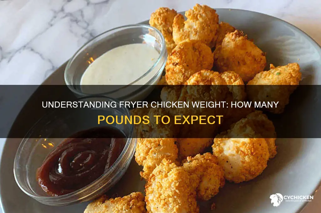 how many pounds is a fryer chicken