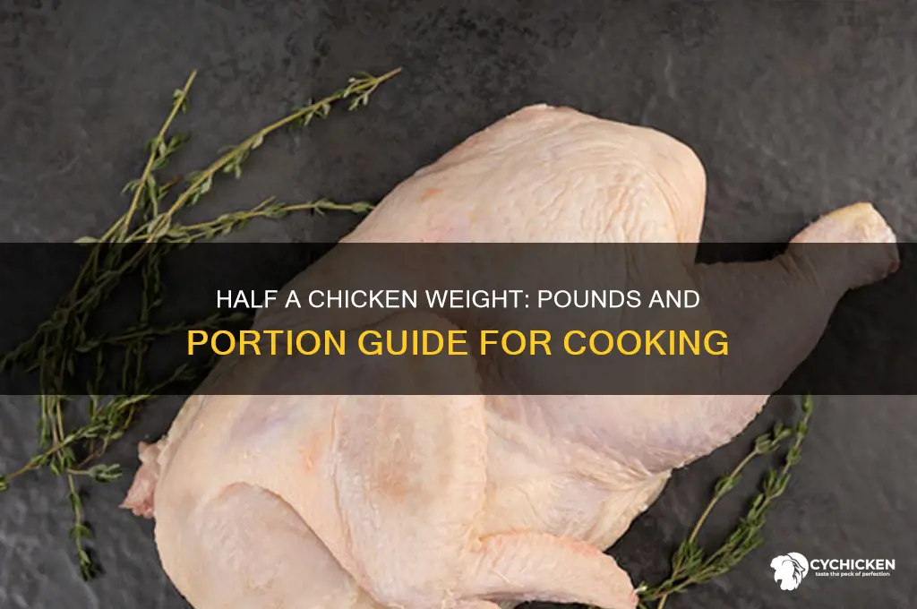 how many pounds is half a chicken
