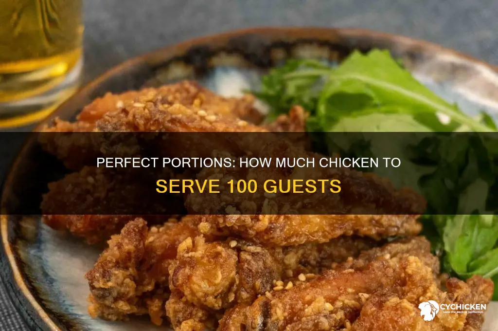how many pounds of chicken for 100 guests