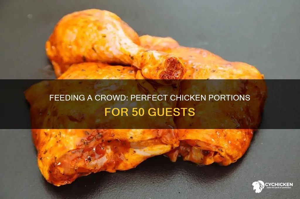 how many pounds of chicken for 50 people