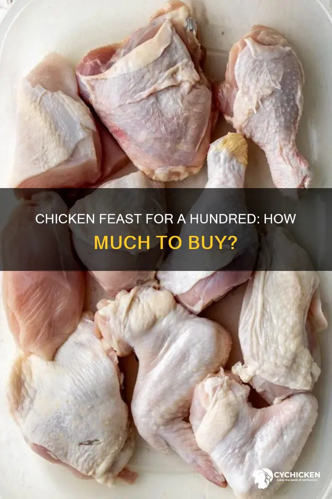how many pounds of chicken for a party of 100