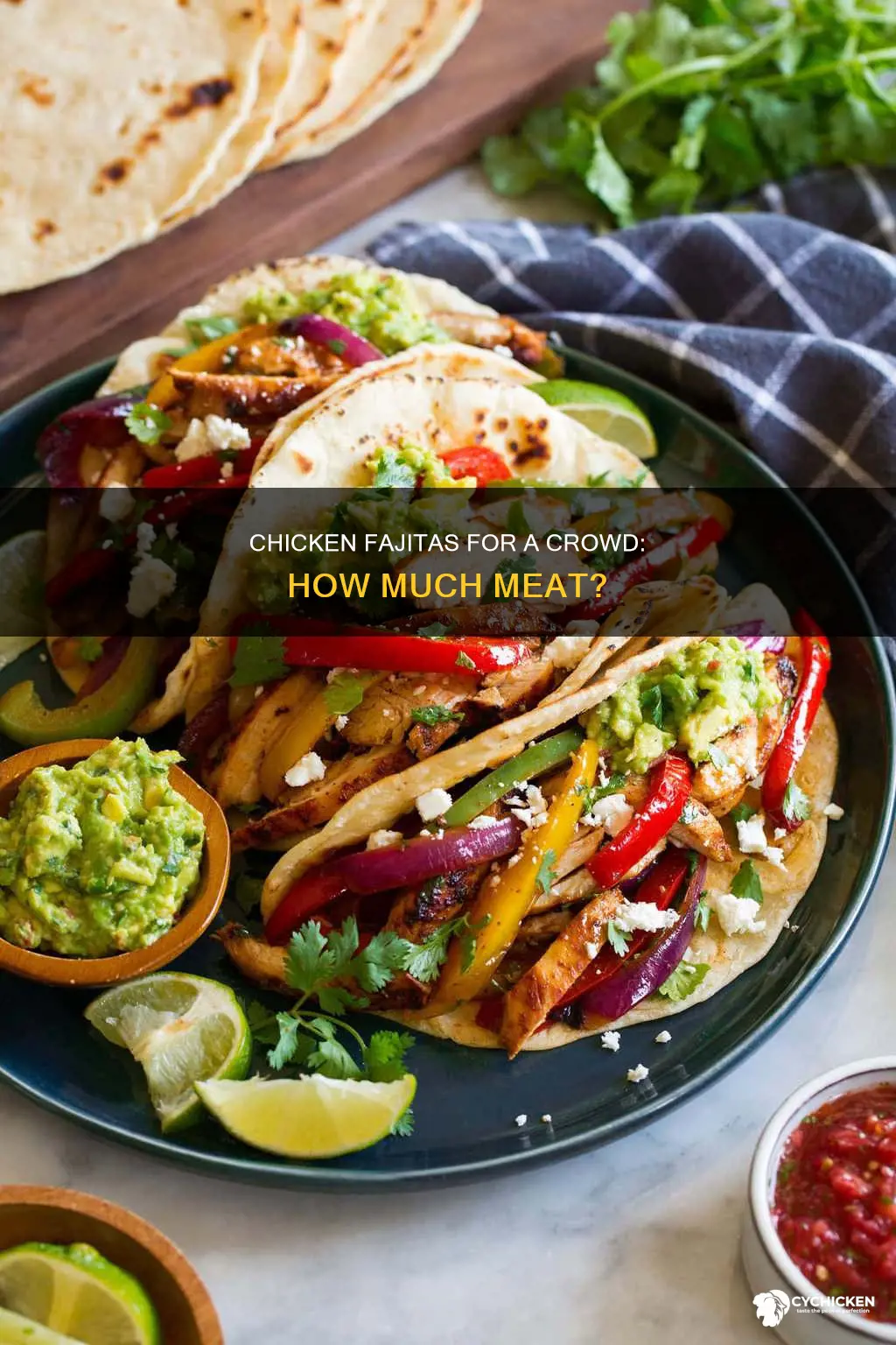 how many pounds of chicken for fajitas for 50