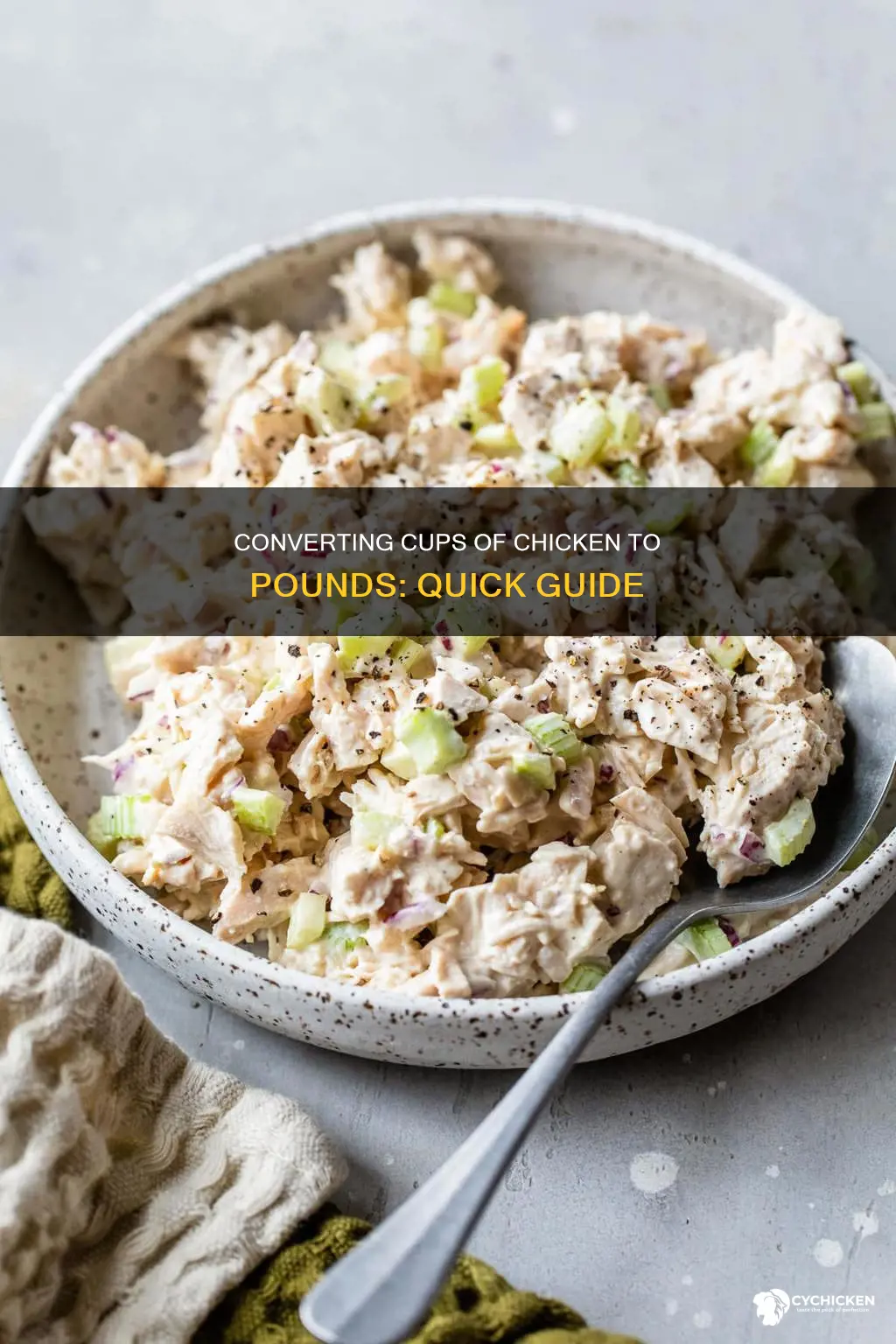 how many pounds of chicken is 2 cups chopped