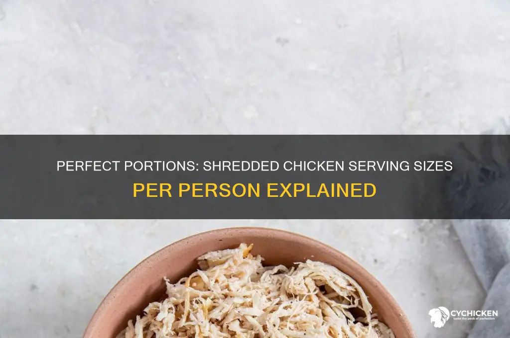 how many pounds shredded chicken per person