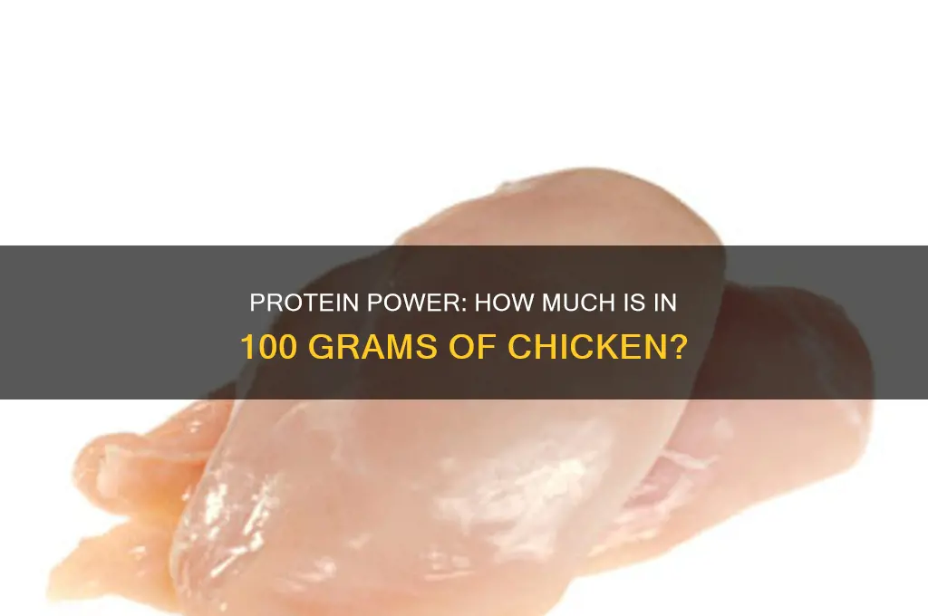 how many protein in 100 grams chicken