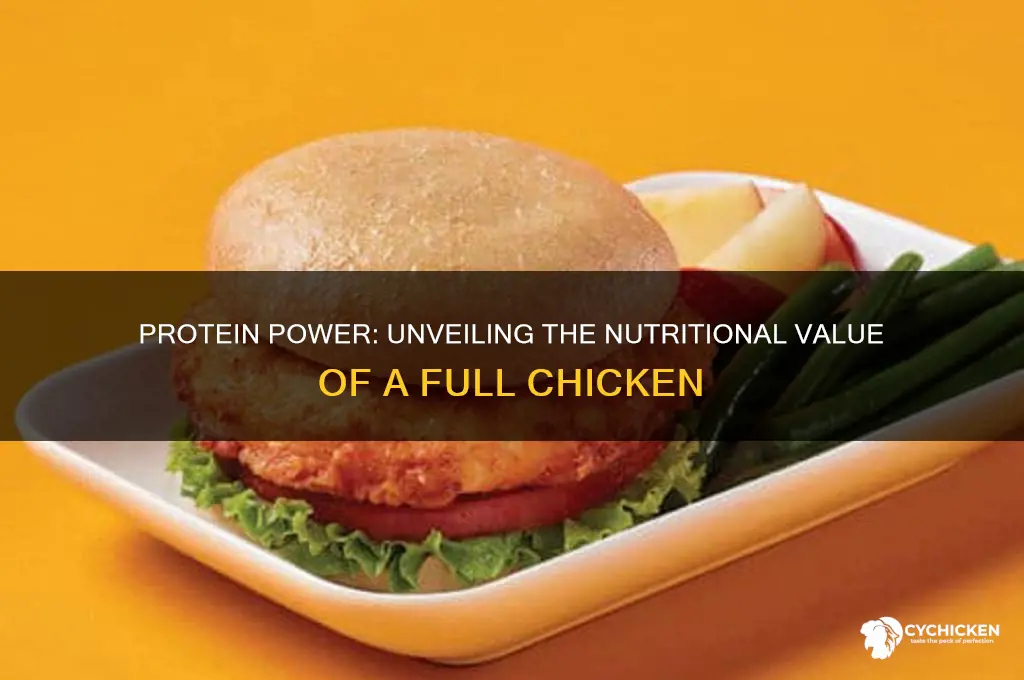 how many protein in a full chicken