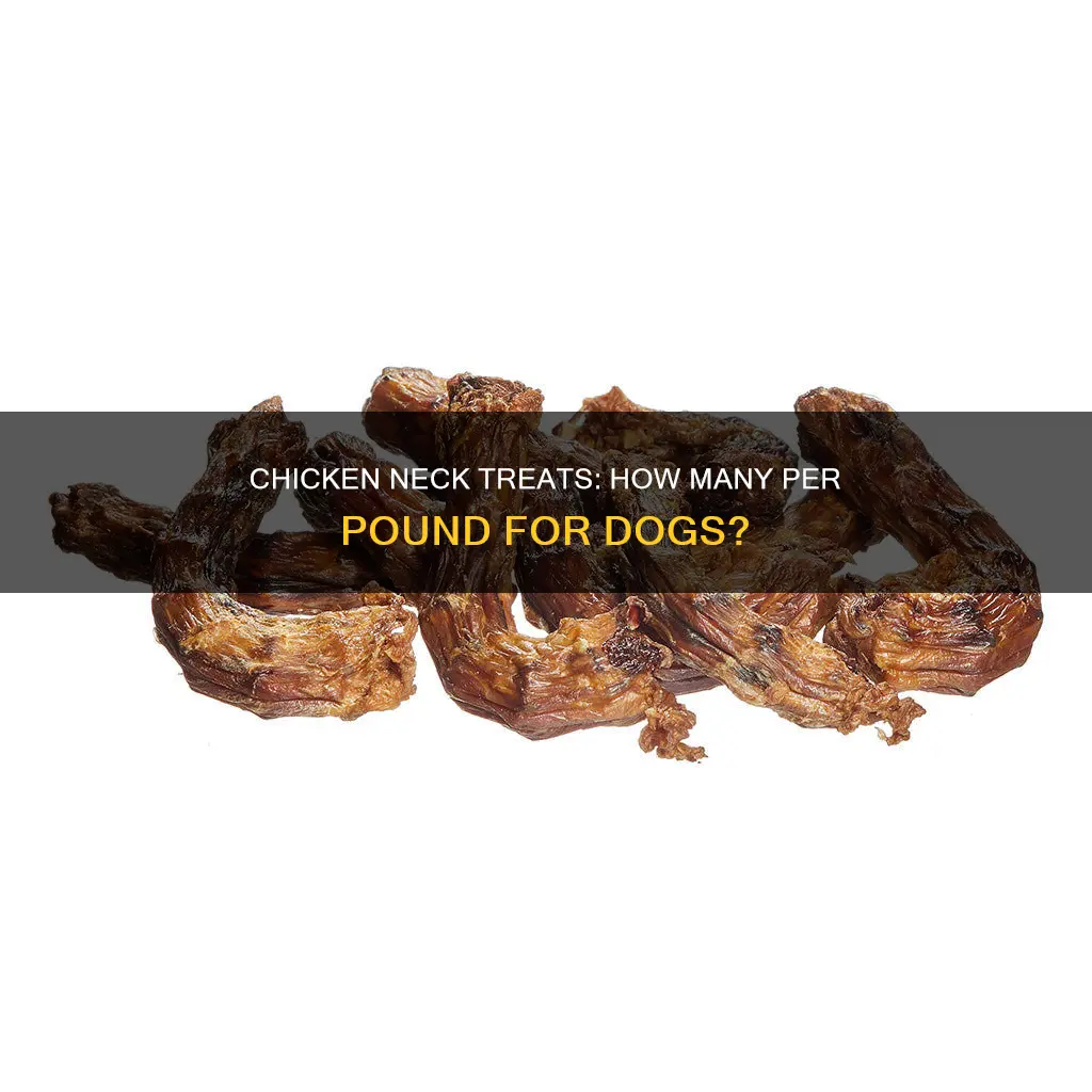 how many raw chicken necks per lb of dog